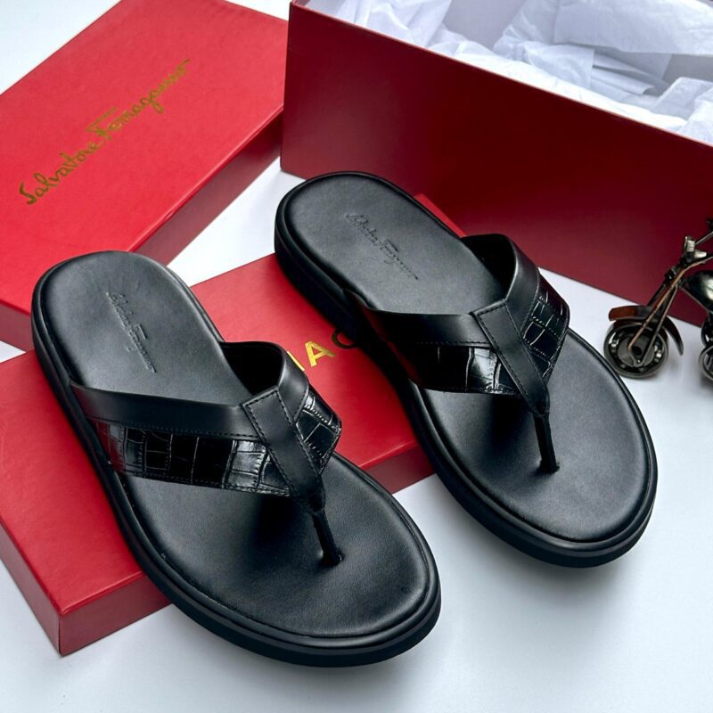 Ferragamo Luxury Leather Slippers