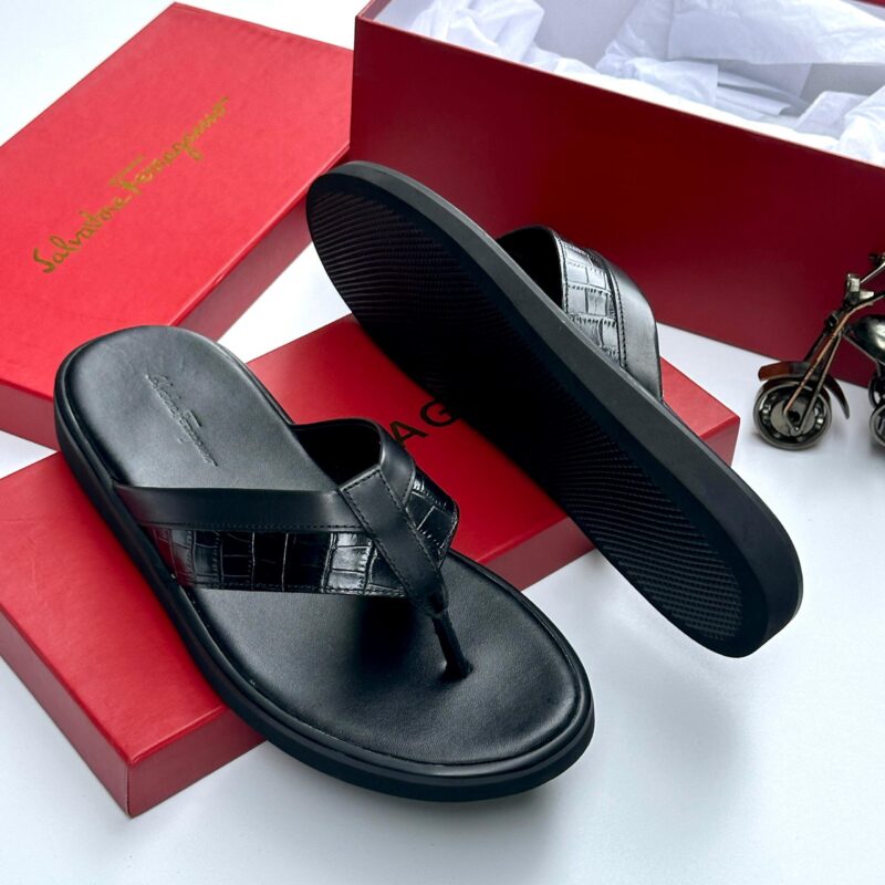 Ferragamo Luxury Leather Slippers - Image 2