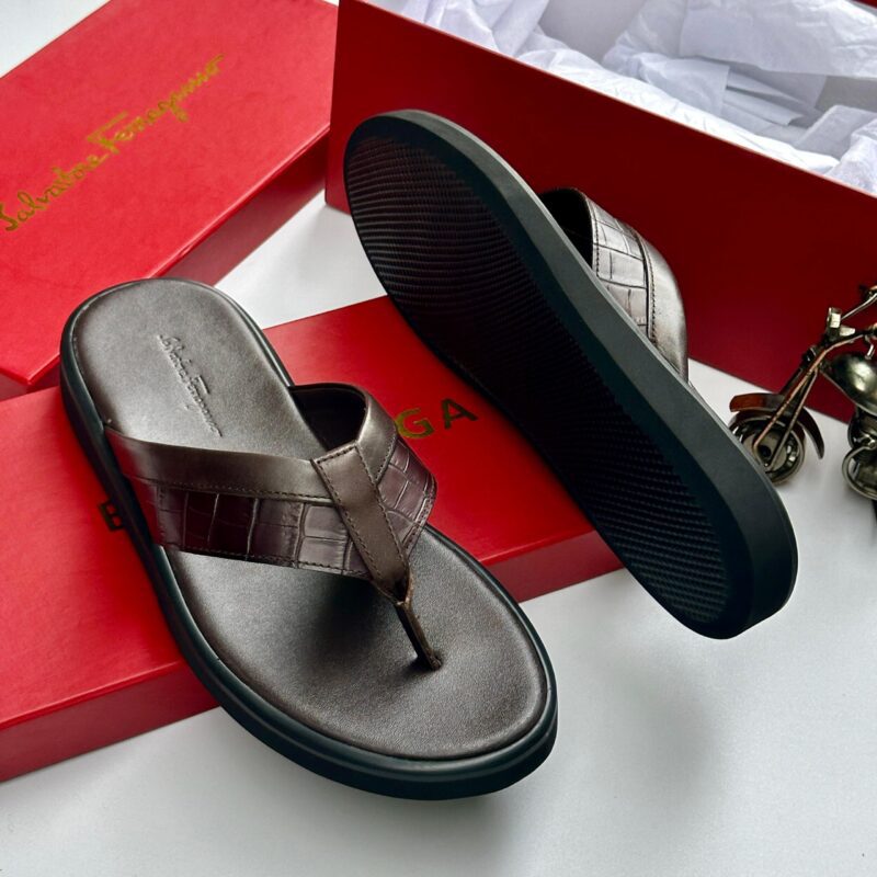 Ferragamo Luxury Leather Slippers - Image 2