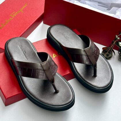Ferragamo Luxury Leather Slippers