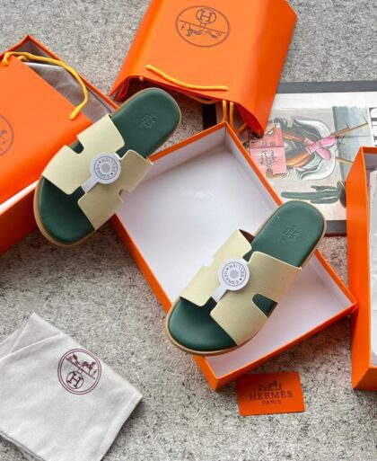 H s Premium Leather Slippers