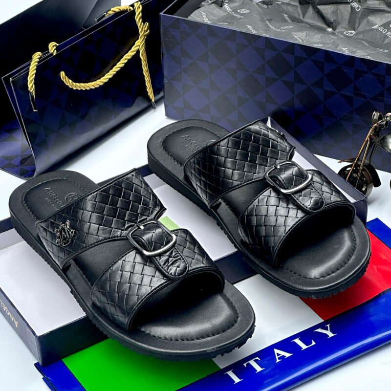 Angelo Ruffo Leather Slippers - Image 2