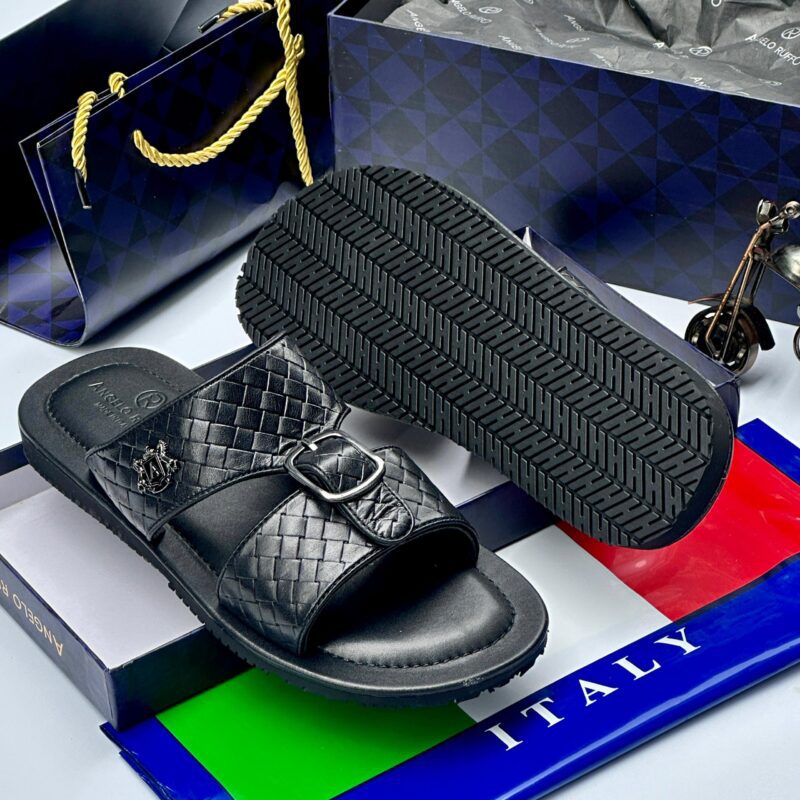 Angelo Ruffo Leather Slippers