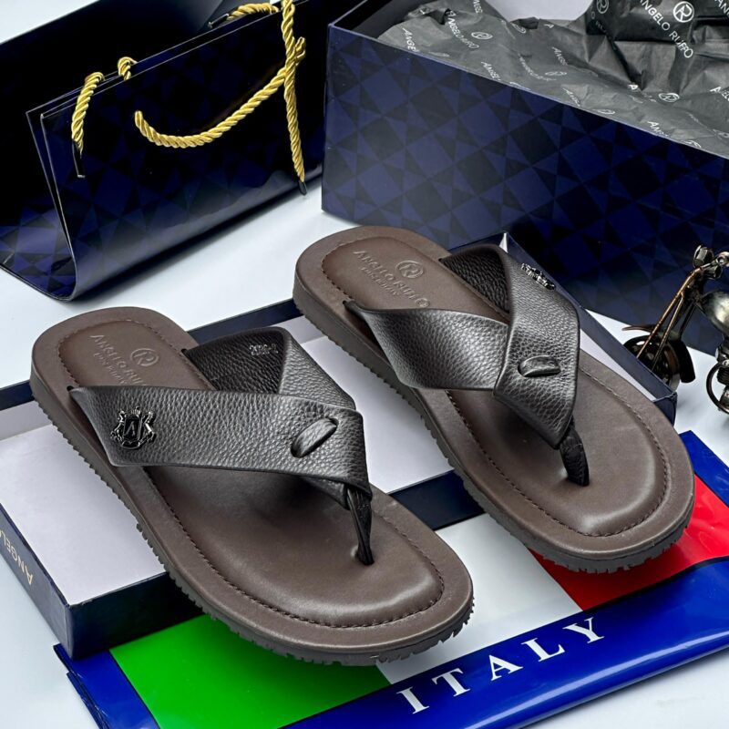Angelo Ruffo Leather Slippers - Image 2
