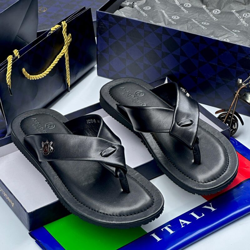 Angelo Ruffo Leather Slippers - Image 2