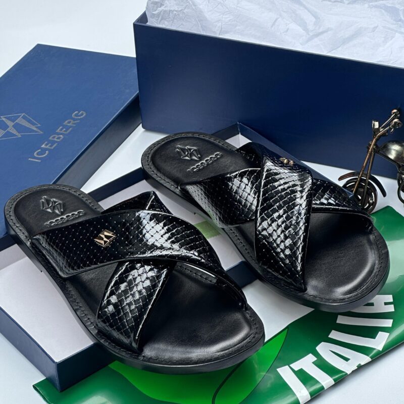 Iceberg Italian Leather Slippers - Image 2