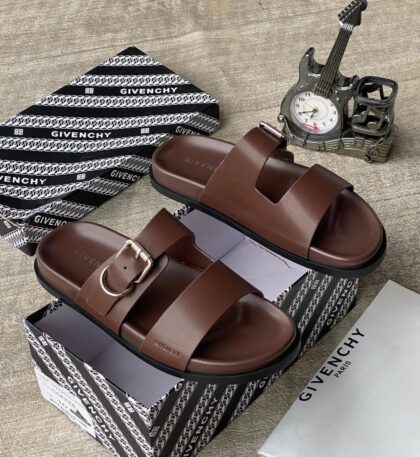 Gv Men's Designer Leather Slippers