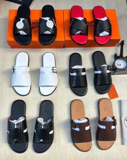 Hm's Luxury Leather Slippers