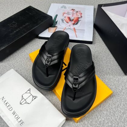 N wolfe Designer Leather Slippers