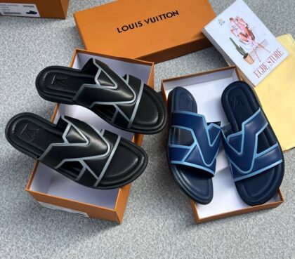 Lv Luxury Leather Slippers