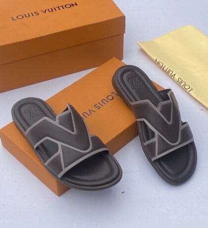 Lv Luxury Leather Slippers