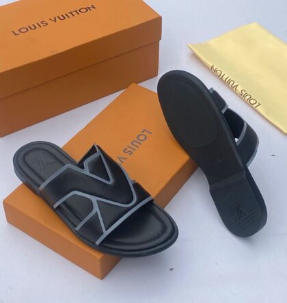 Lv Luxury Leather Slippers