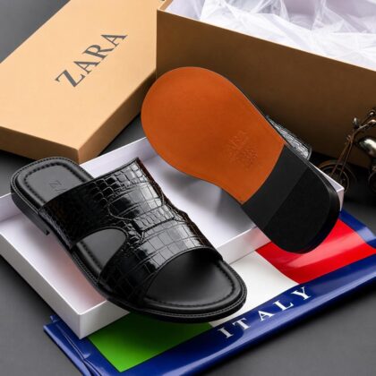 Zr Luxury Leather Slippers