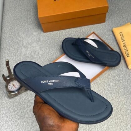 Lv Luxury Leather Slippers