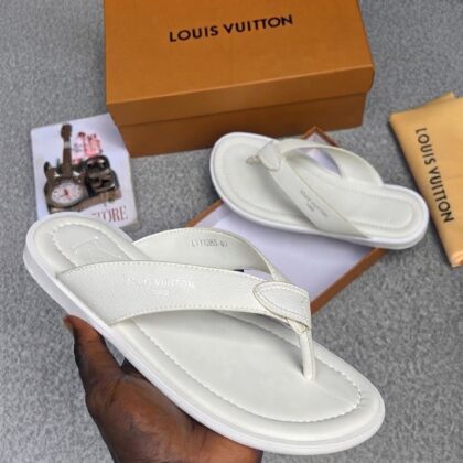 Lv Luxury Leather Slippers
